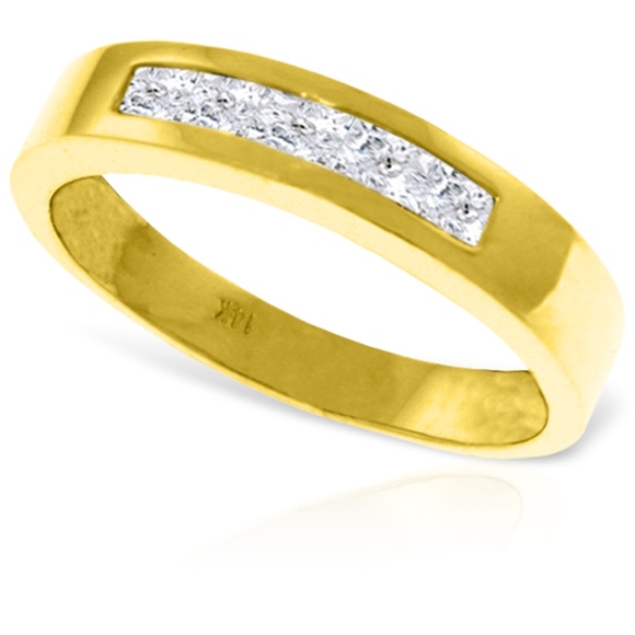 Galaxy Gold Products Jewelry - 14K. SOLID GOLD RINGS WITH NATURAL WHITE TOPAZ
